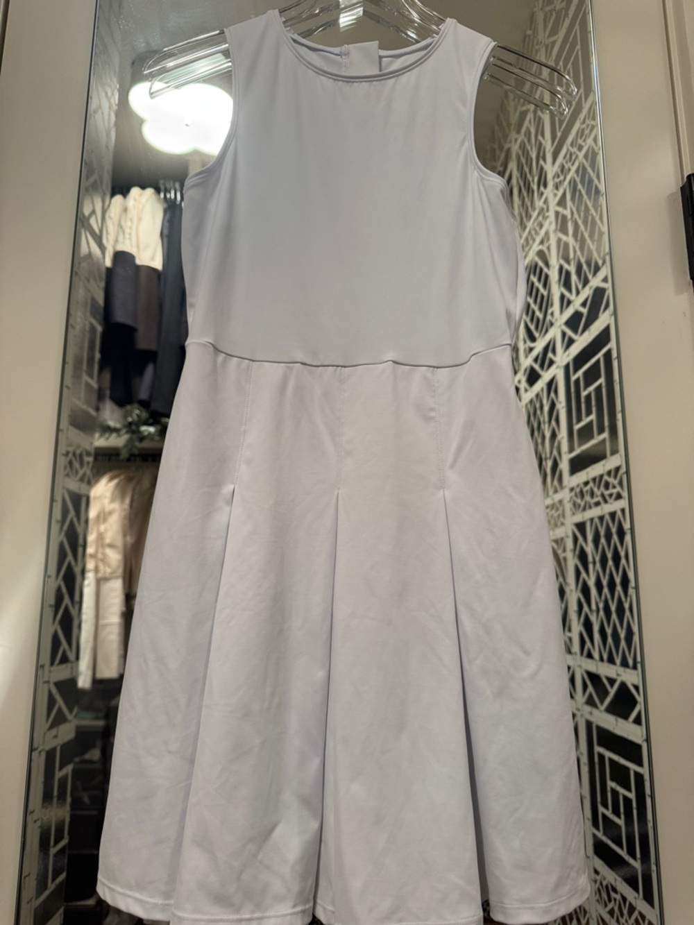 White Sleeveless A-Line Dress